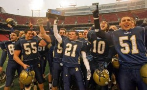 The Roxbury Gaels celebrate after winning the North 1, Group IV state sectional title (photo from the Daily Record)