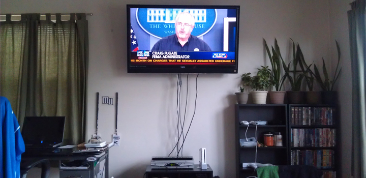 Bedroom TV Mounted 2011.08